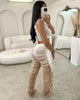 Fringed Hole Vest Trousers Set