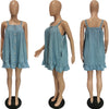 Button Pocket Loose Denim Dress