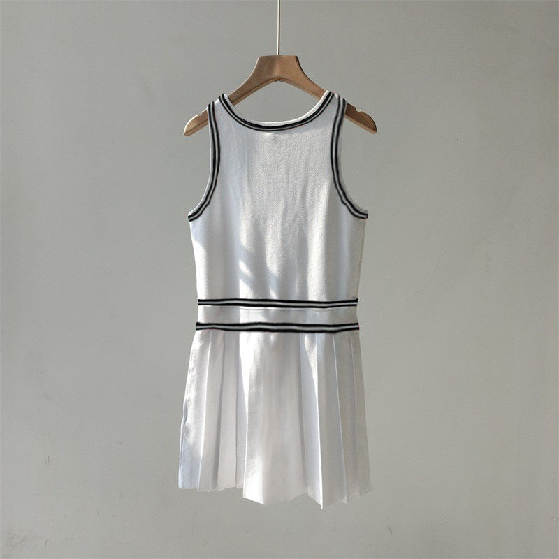 Tennis Pleated Sleeveless Vest Women's Dress