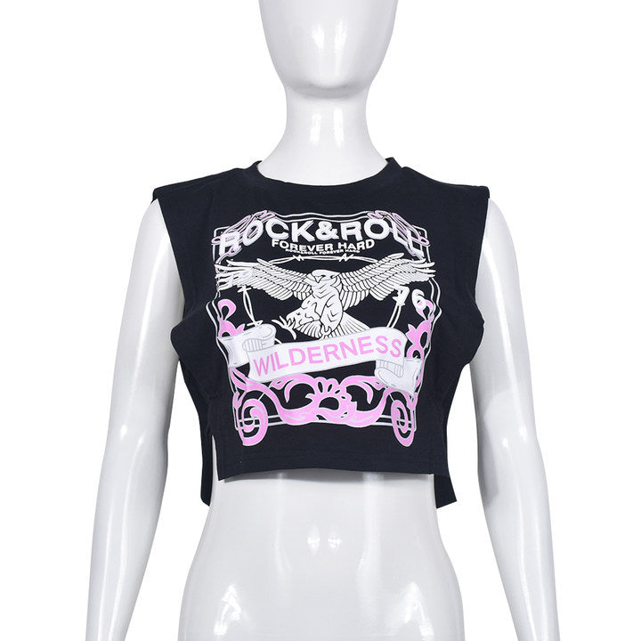 Printed Split Top Shirt