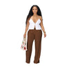 Linen Cotton Breathable Straight Casual Trousers