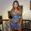 Denim Slim-Fit Buttoned Tank-Top