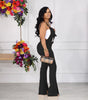 Sling Jumpsuit Chest Pocket Split Pants