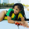 Caribbean Contrast Split Dress