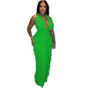 Halter Wave Pattern Sexy Bandeau High Waist Jumpsuit