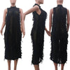 Knitted Fringe Sleeveless Dress