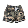Letter printed camouflage short sleeved shorts set