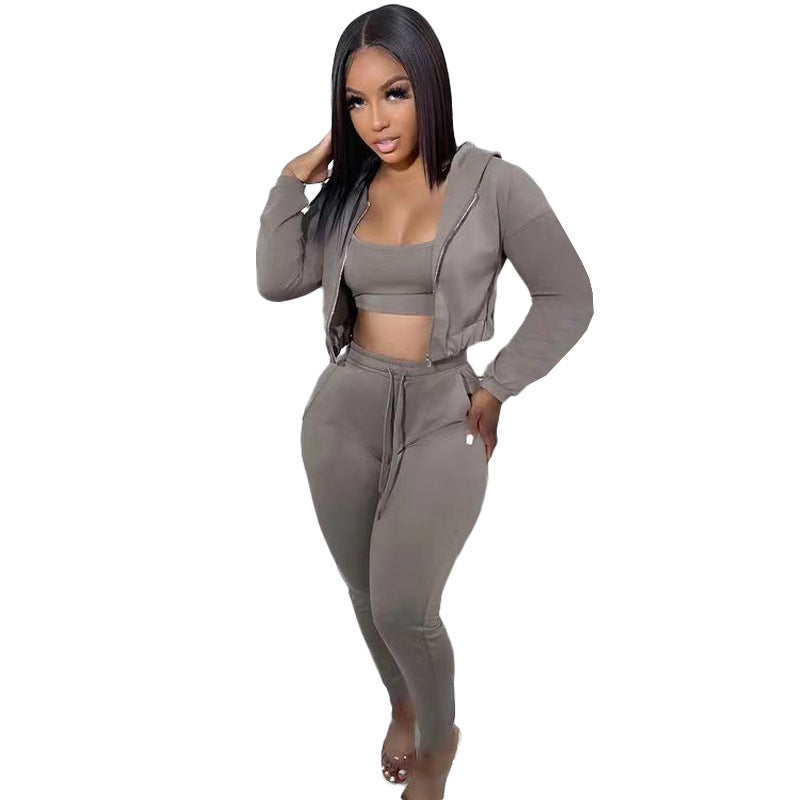 Sweatshirt pull rack hooded athleisure 3pc set