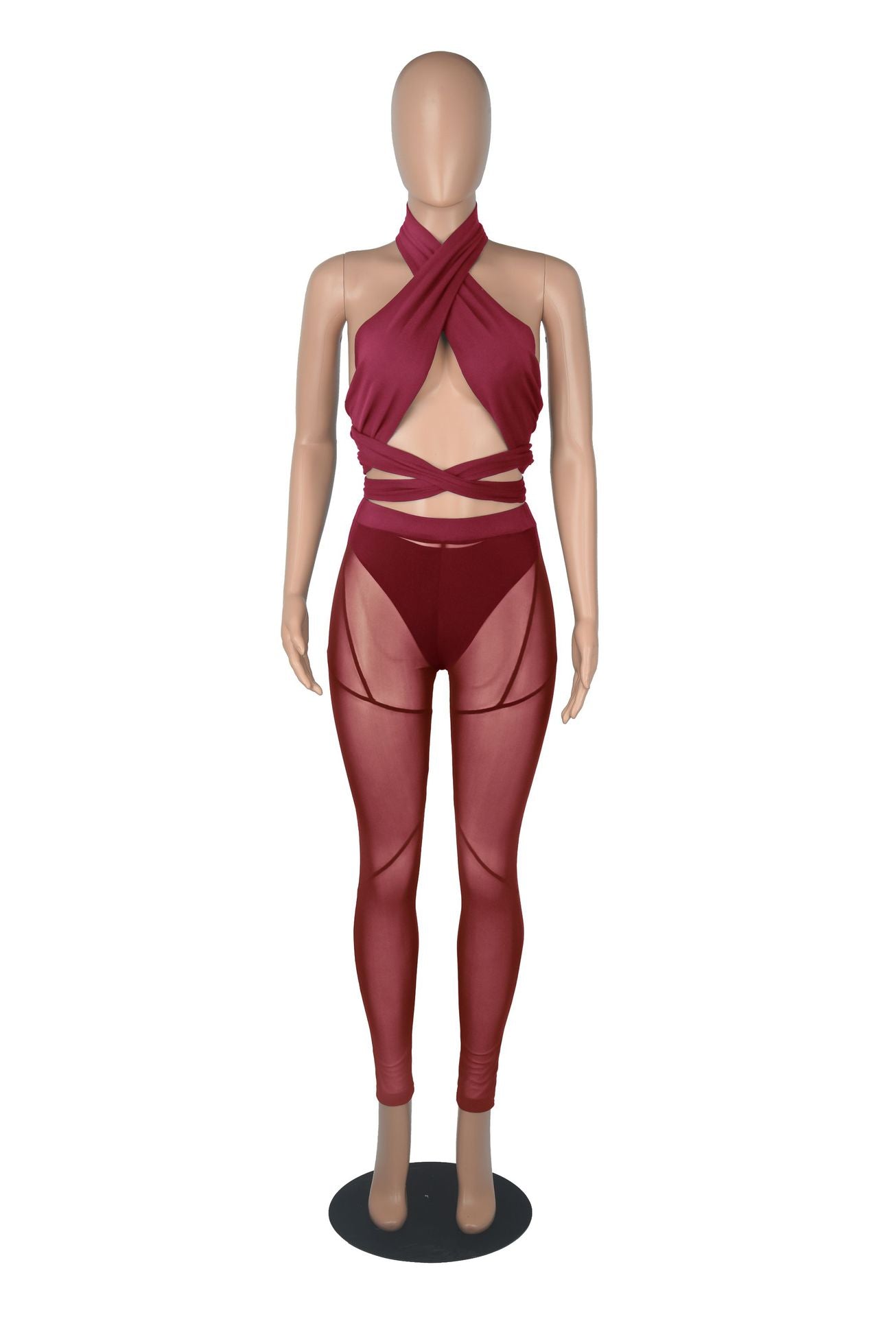 Sexy Stitching See-through 3PC Set