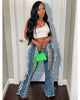 Eyelet String Tassel Straight Jeans