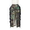 Camo Wash Water Su High Split Skirt