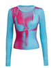 3D Printed Slim-Fit round Neck Top