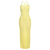 Strap Backless Popcorn Dress