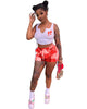 Double Cross Pleating Two-Piece Set