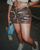 Solid Color Large Pocket Zipper Skirt Short Skirt