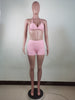 Pure Color Bikini Three-Piece Set 3PC
