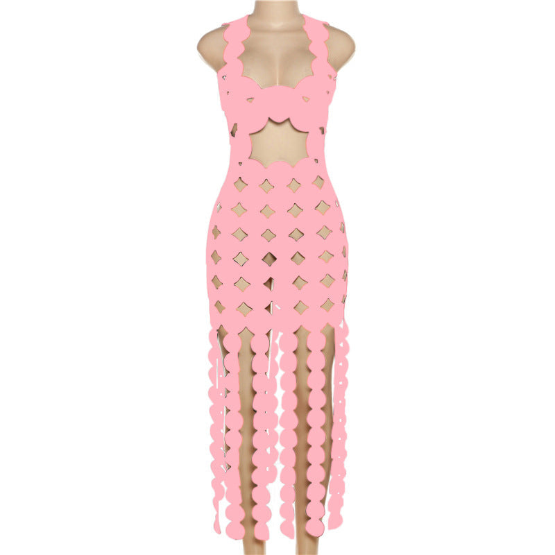 Hollow High Waist Slim-Fit Slimming Dress
