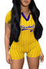 Baseball Sportswear Fashion Print Jumpsuit