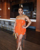 Sexy Knitted Ripped Drawstring Beach Suit