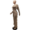 Casual Solid Color Knitted Long Sleeve Tassel Suit Women's Knitted Sweater