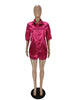 Shirt Short Sleeve Shorts Loose Casual 2PC set