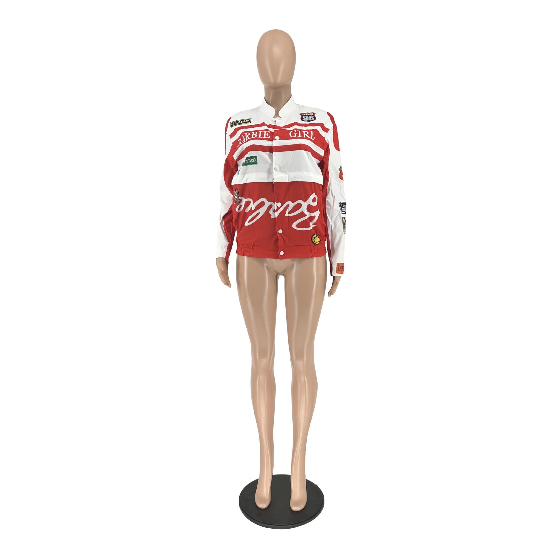 Motorcycle style detachable jacket short skirt 2PC set