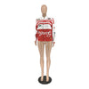 Motorcycle style detachable jacket short skirt 2PC set
