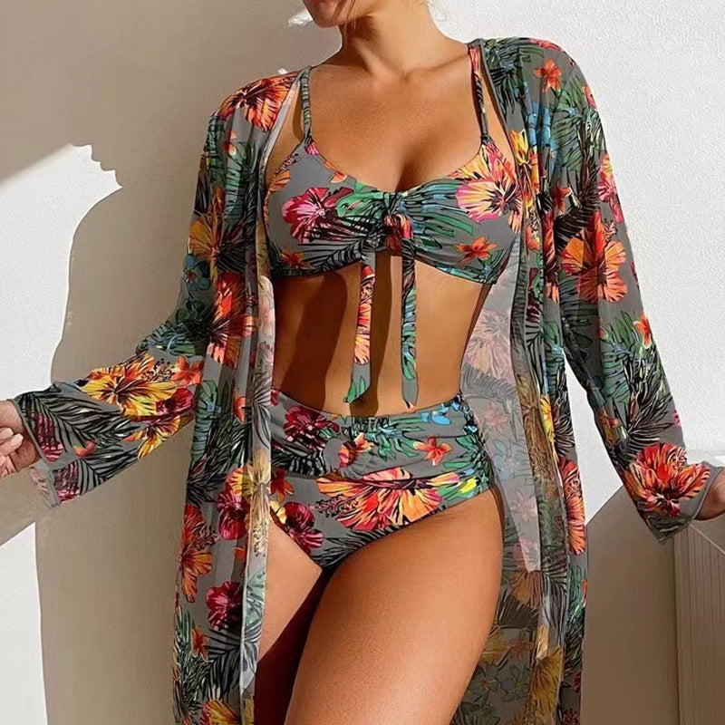 Printed Blouse Three-Piece Set Women's