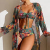 Printed Blouse Three-Piece Set Women's