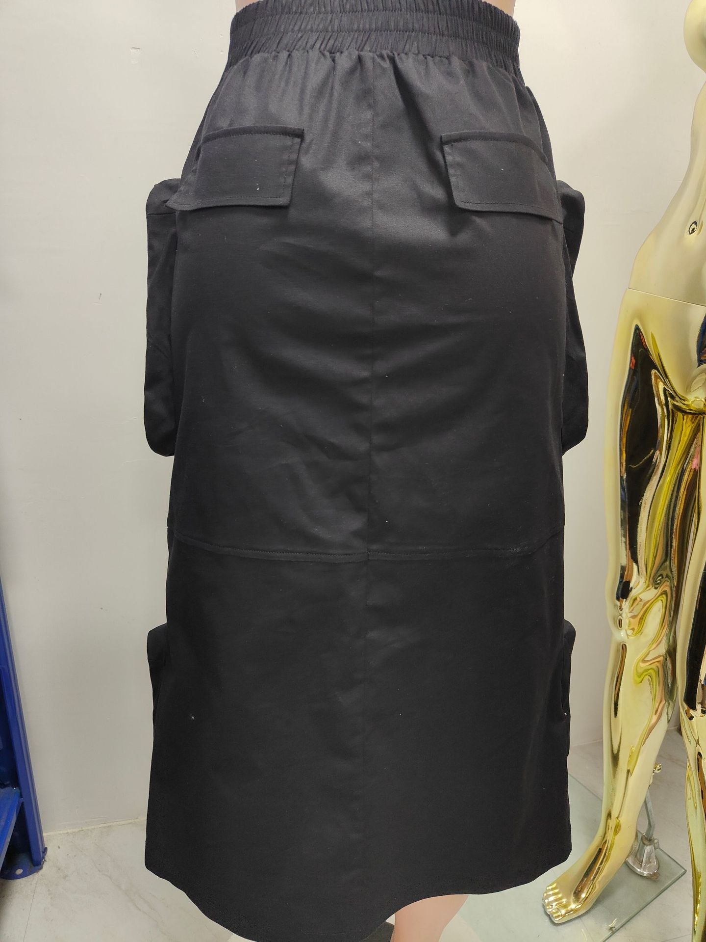 Pocket Workwear Large Lace Up Skirt
