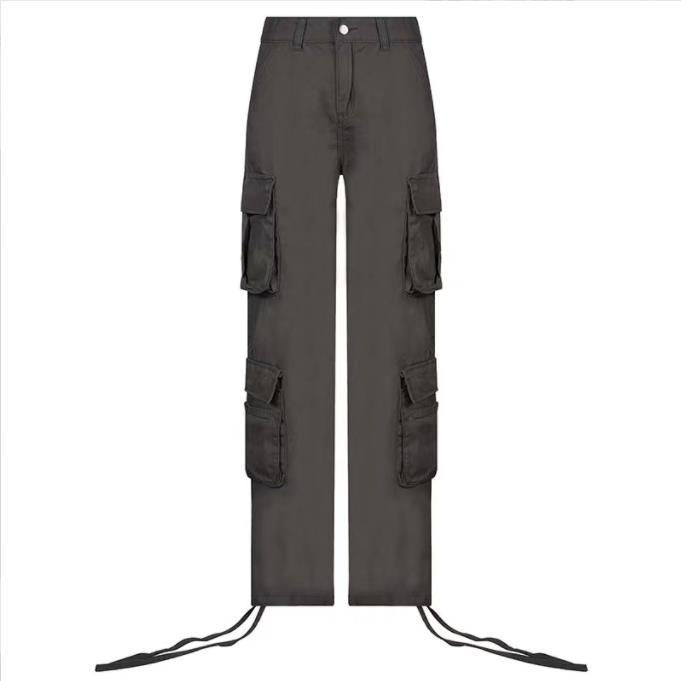 Hip Hop Style Low Waist Multi-Pocket Casual Pants