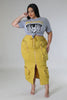 Pocket Workwear Large Lace Up Skirt