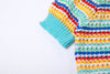 Crop Top-stripe Color-block Knit, Cropped Slim Fit Skirt