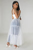 Straps Tulle Stitching Large Swing Dress