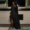 Large Solid One-shoulder Irregular Dress