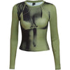 3D Printed Slim-Fit round Neck Top
