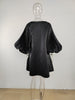 Pleated Lantern Sleeve Doll Dress