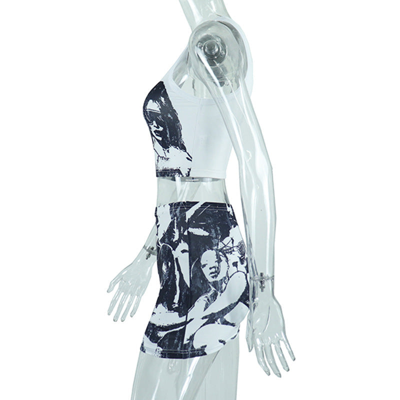 Cartoon Printed 2PC Outfit