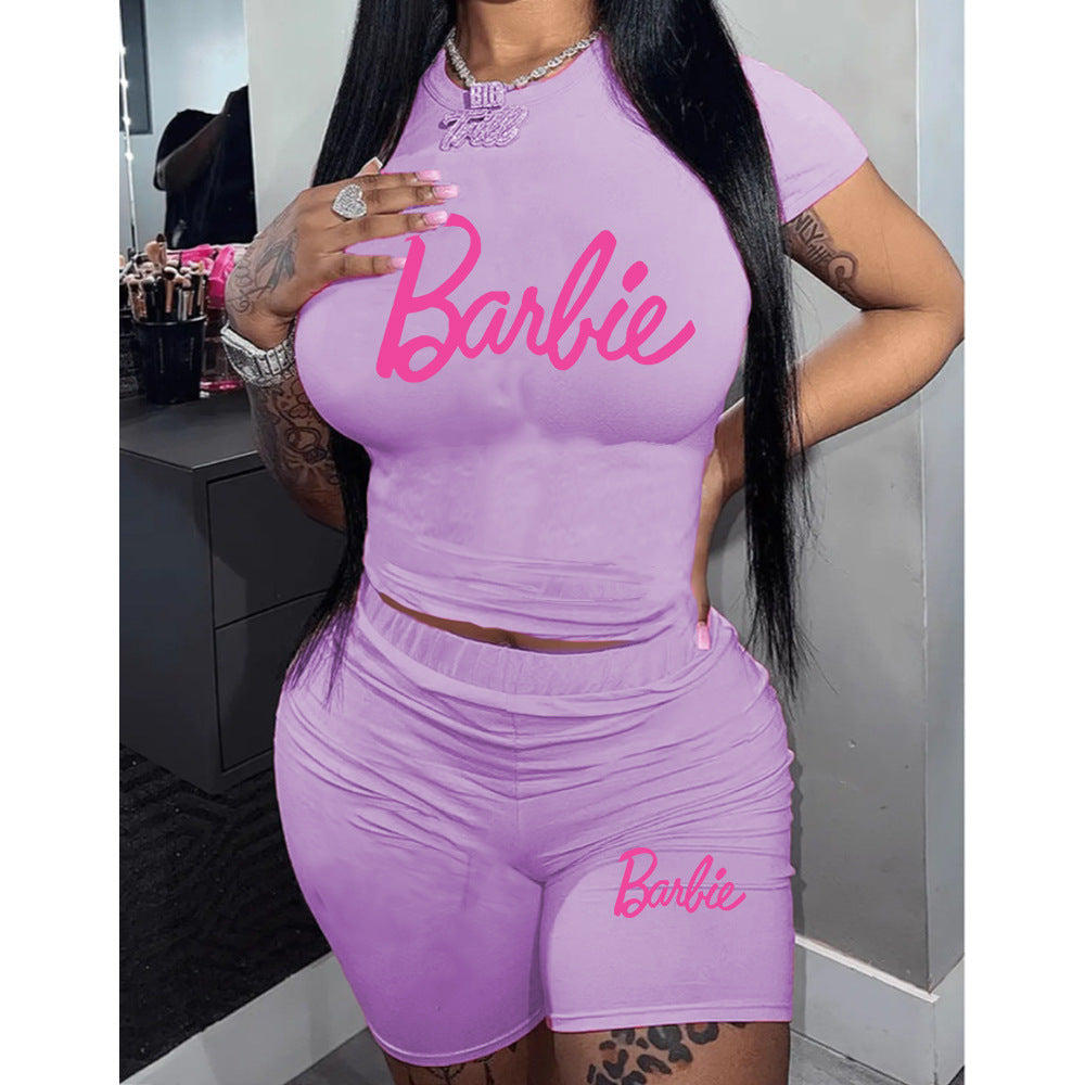 T-shirt Shorts Set Sports Suit Two Piece