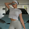 Contrast Color Pocket Top Tight Trousers Sports and Leisure Set