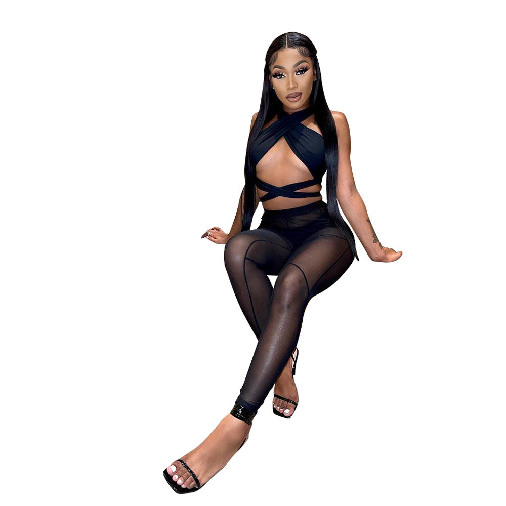 Sexy Stitching See-through 3PC Set