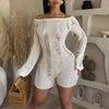 Sexy Ripped Long Sleeves Backless Jumpsuit