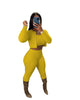 Solid Color Knitted Sweater Sexy Slim-Fit Cardigan 3PC Set