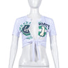 Sexy Cutout Lace-up Navel T-shirt Top