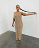 Strap Style Knitted Sleeveless Hollow Out V-neck Dress