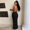 Beach Skirt with High Waist Slit Dress Set