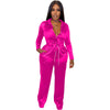 Two Piece Elastic Satin Lace Up Set