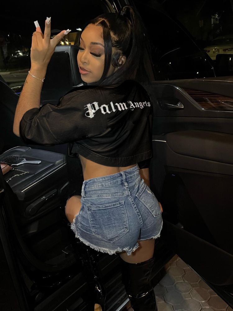 Letter Rhinestone Hot Fixed T-shirt