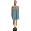 Button Pocket Loose Denim Dress