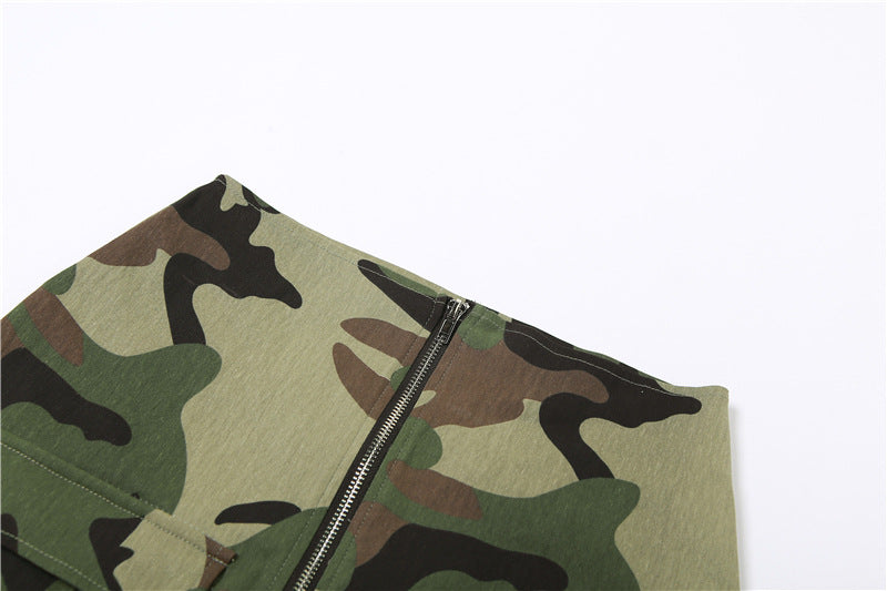 Bra Camouflage Top, Buttocks Wrapped Skirt Set